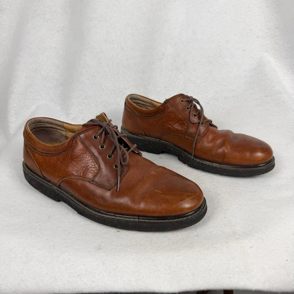 Dockers Oxford Shoes Mens 12 M Waterproof Leather Brown Formal